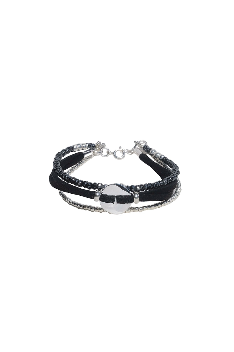 Alma Black Silver Bracelet