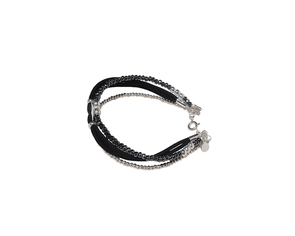 Alma Black Silver Bracelet
