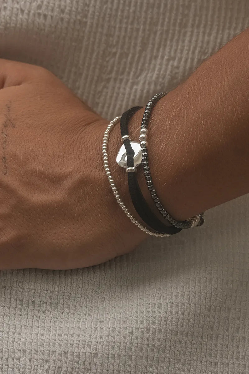 Alma Black Silver Bracelet