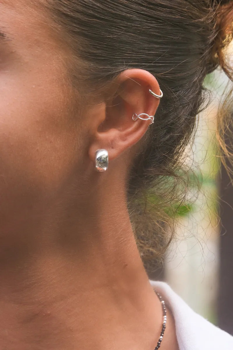Ban Silver Earrings