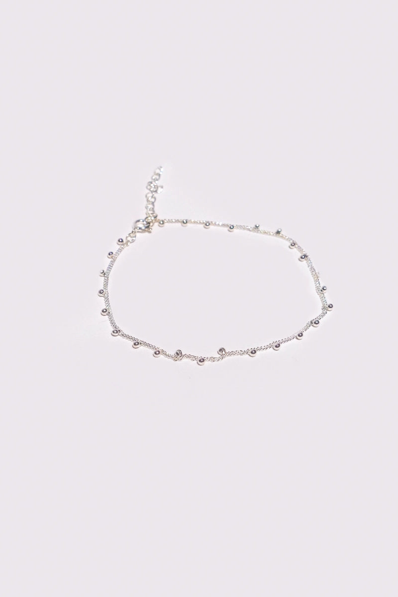 Happy Silver Anklet