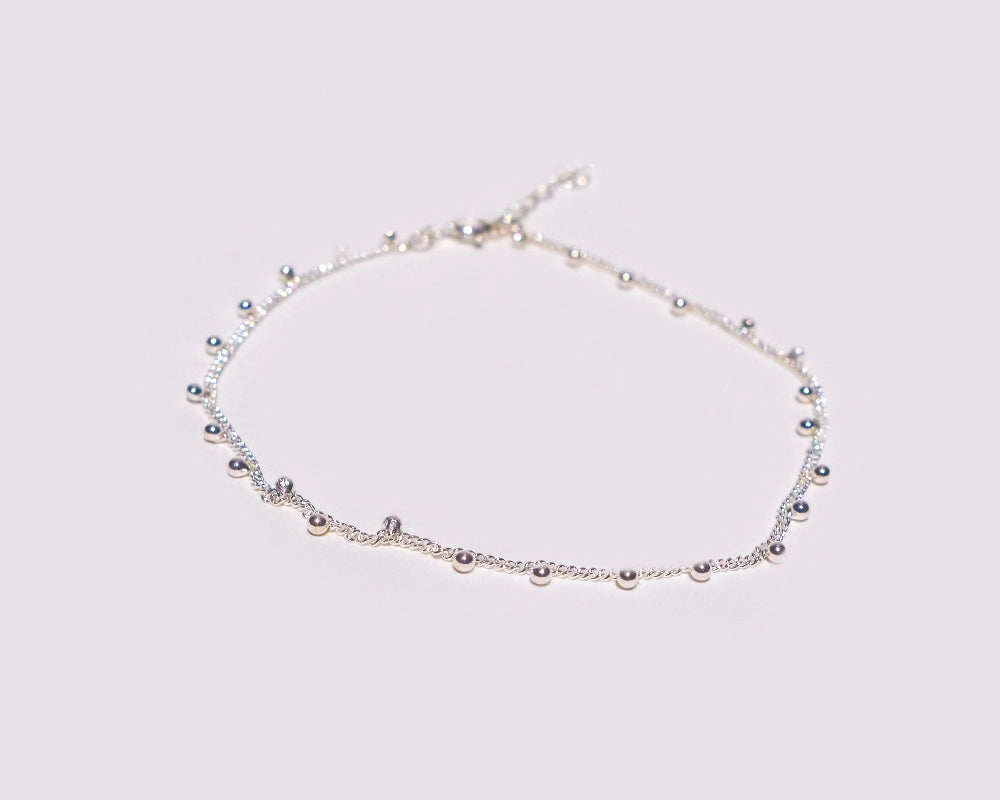Happy Silver Anklet