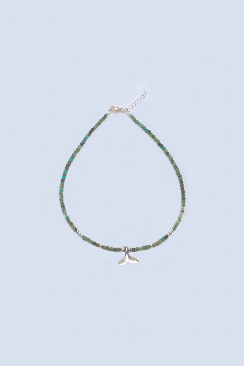Jasper Silver Anklet