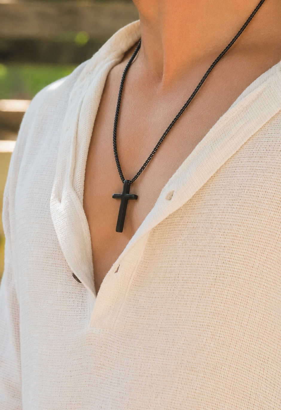 Black Cross Necklace