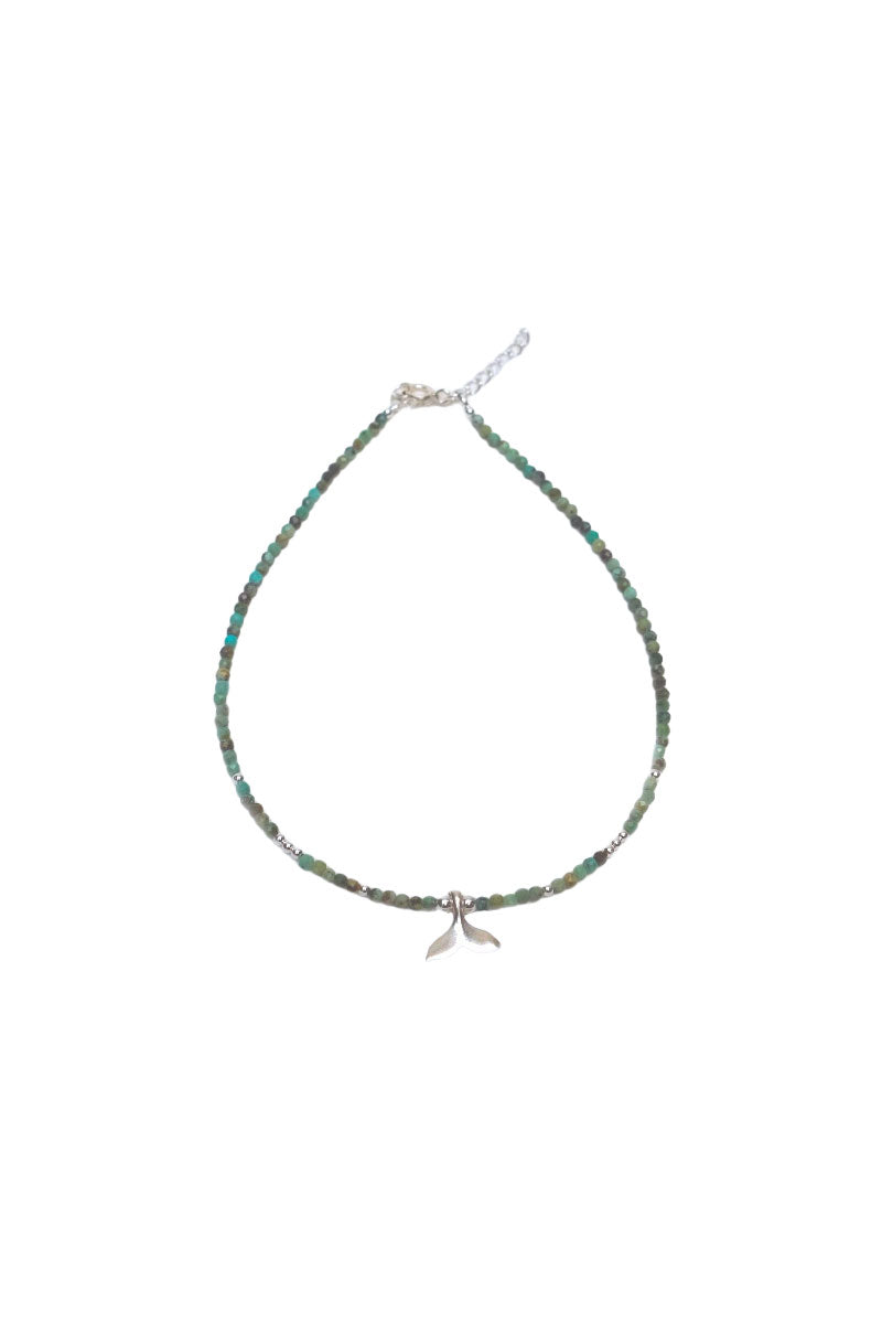 Jasper Silver Anklet
