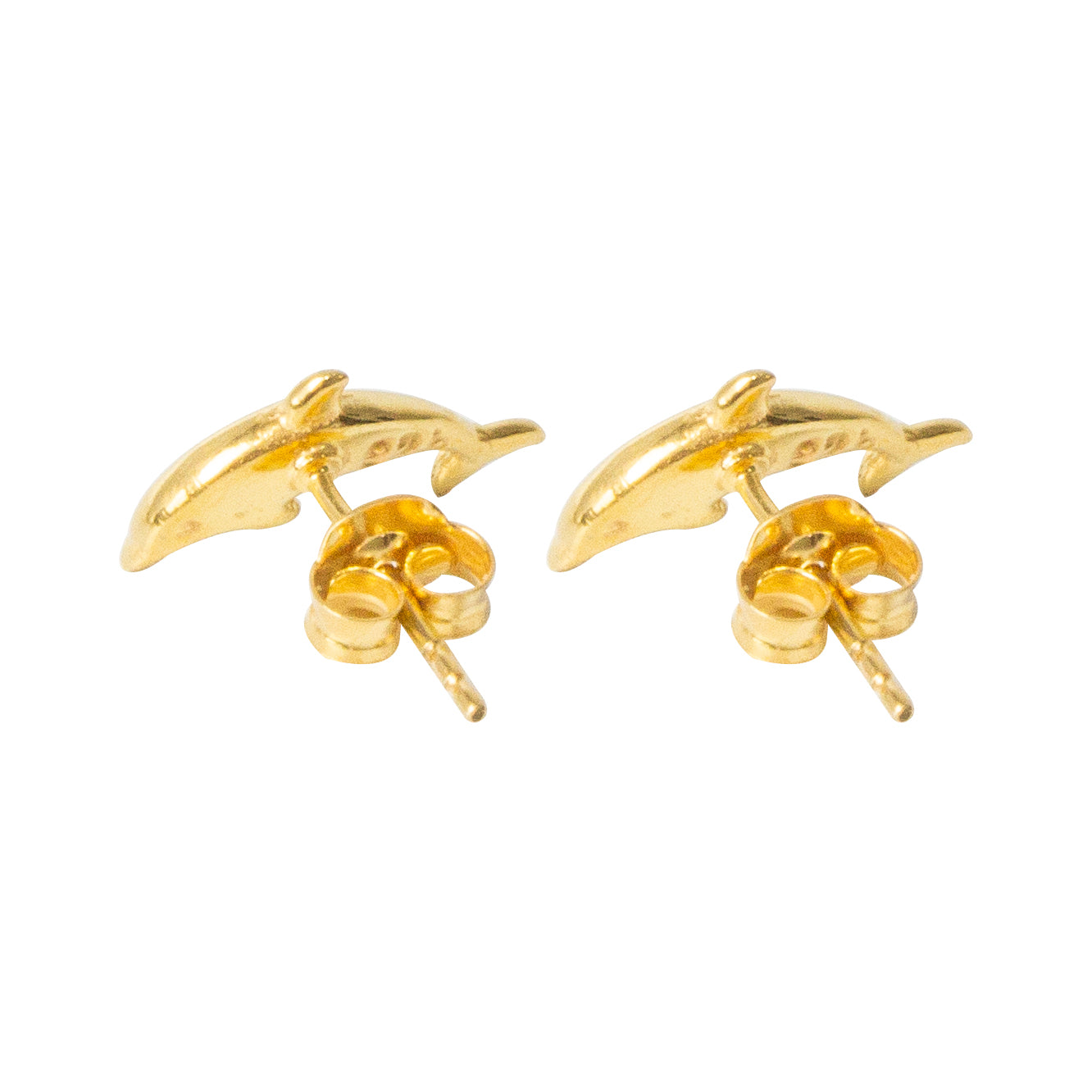 Golden Dolphin Earrings