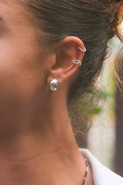 Ban Silver Earrings