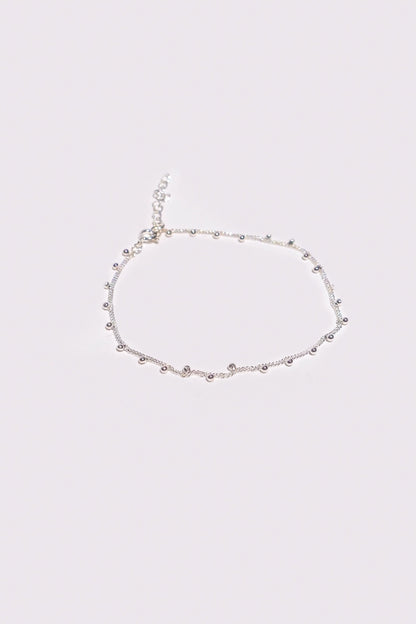 Happy Silver Anklet