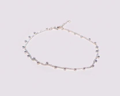 Happy Silver Anklet