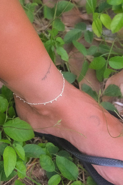 Happy Silver Anklet