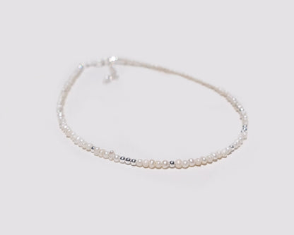 Perle Silver Anklet
