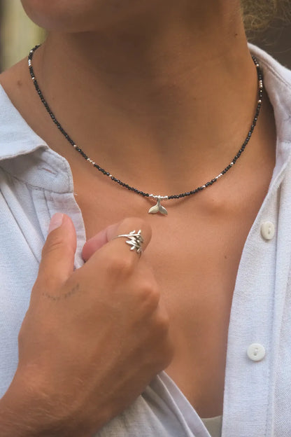 Rock Silver Necklace