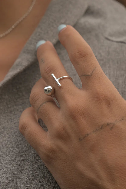 TB Silver Ring