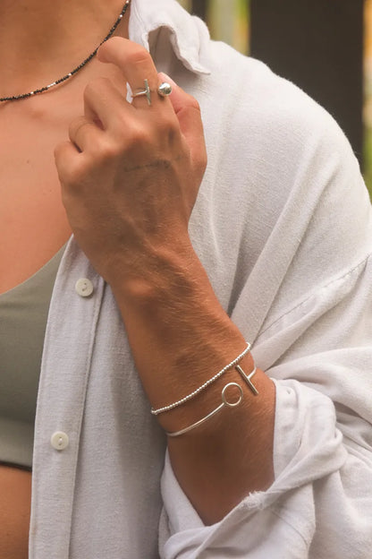 T O Silver Cuff