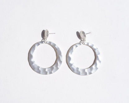 White Hammer Earrings