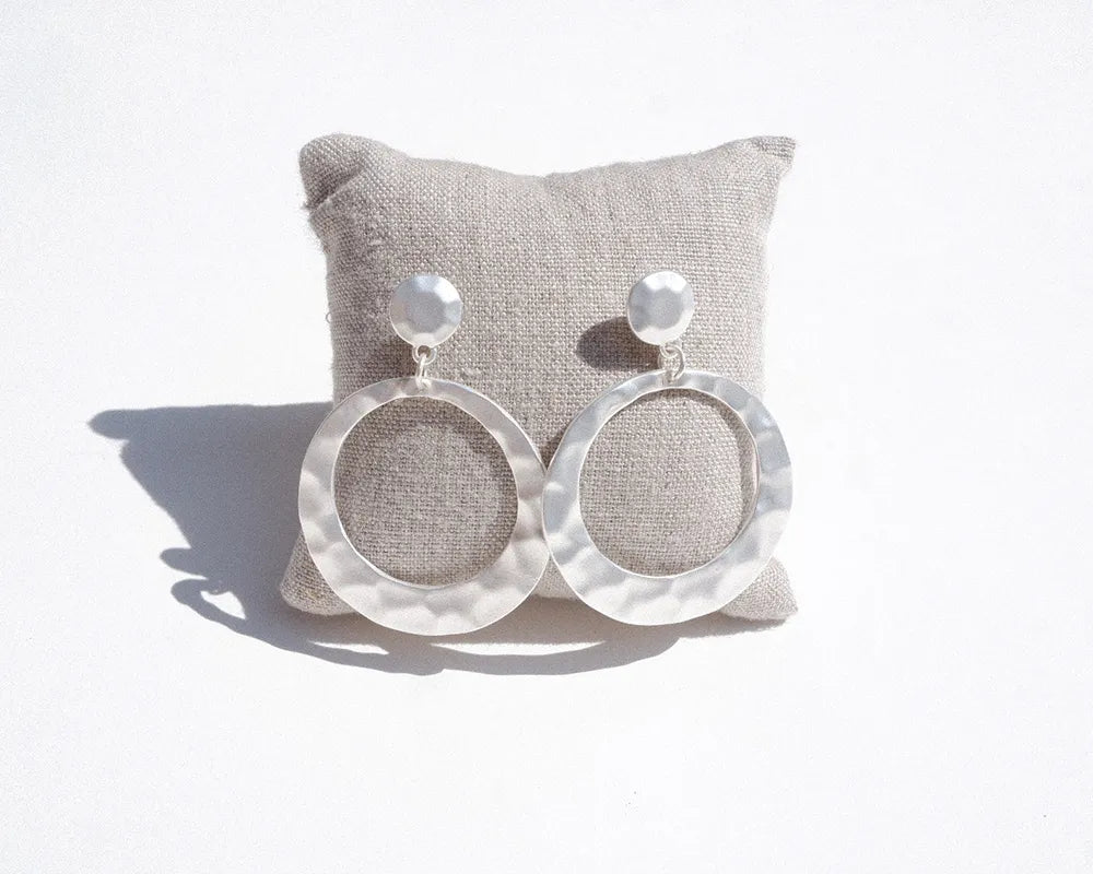 White Hammer Earrings