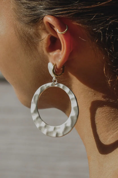 White Hammer Earrings