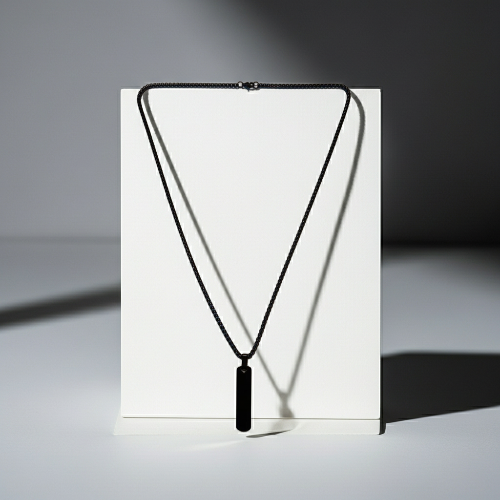 Bar Black Necklace