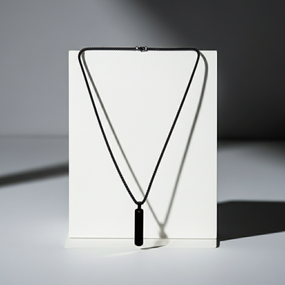 Bar Black Necklace