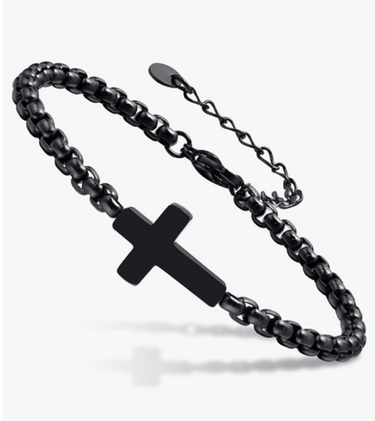 Black Cross Bracelet