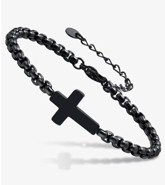 Black Cross Bracelet