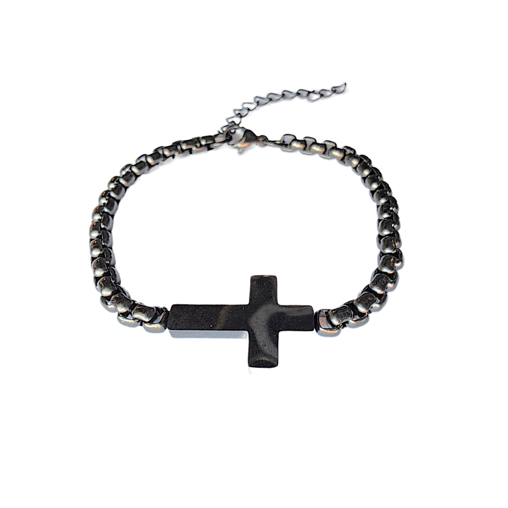Black Cross Bracelet