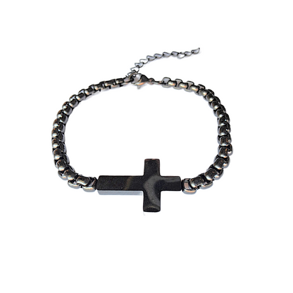 Black Cross Bracelet