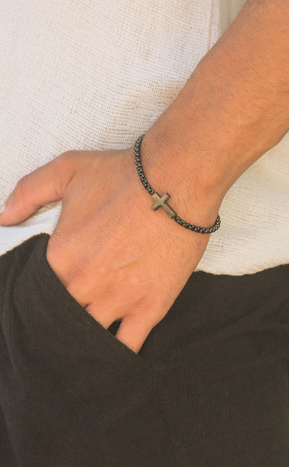 Black Cross Bracelet