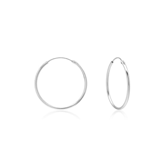 Creole S Silver Earrings