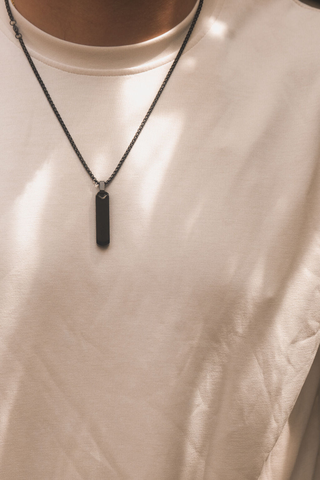 Bar Black Necklace