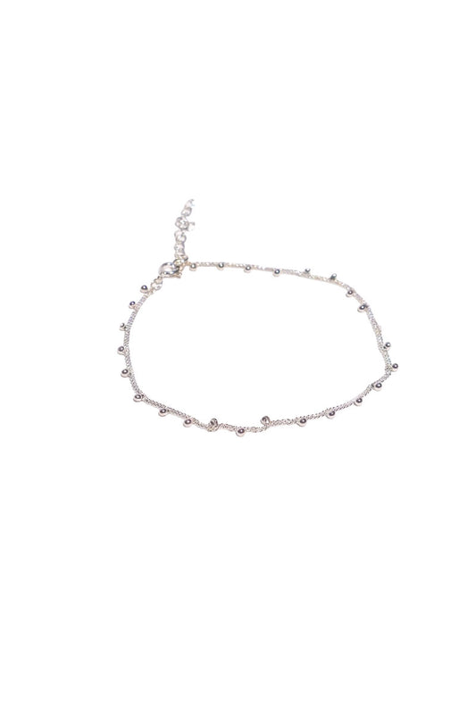 Happy Silver Anklet