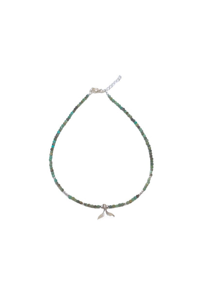 Jasper Silver Anklet