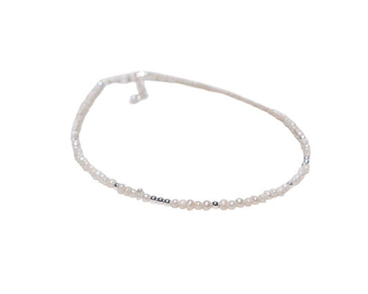 Perle Silver Anklet