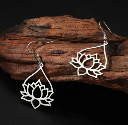 White Boro Earrings