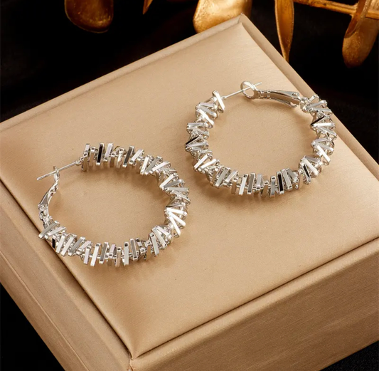White Irregular Earrings
