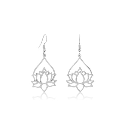 White Boro Earrings