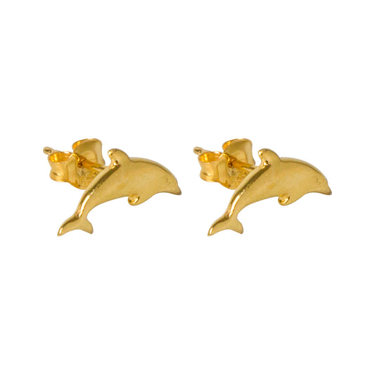 Golden Dolphin Earrings