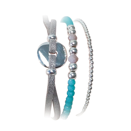 Alma Grey Silver Bracelet